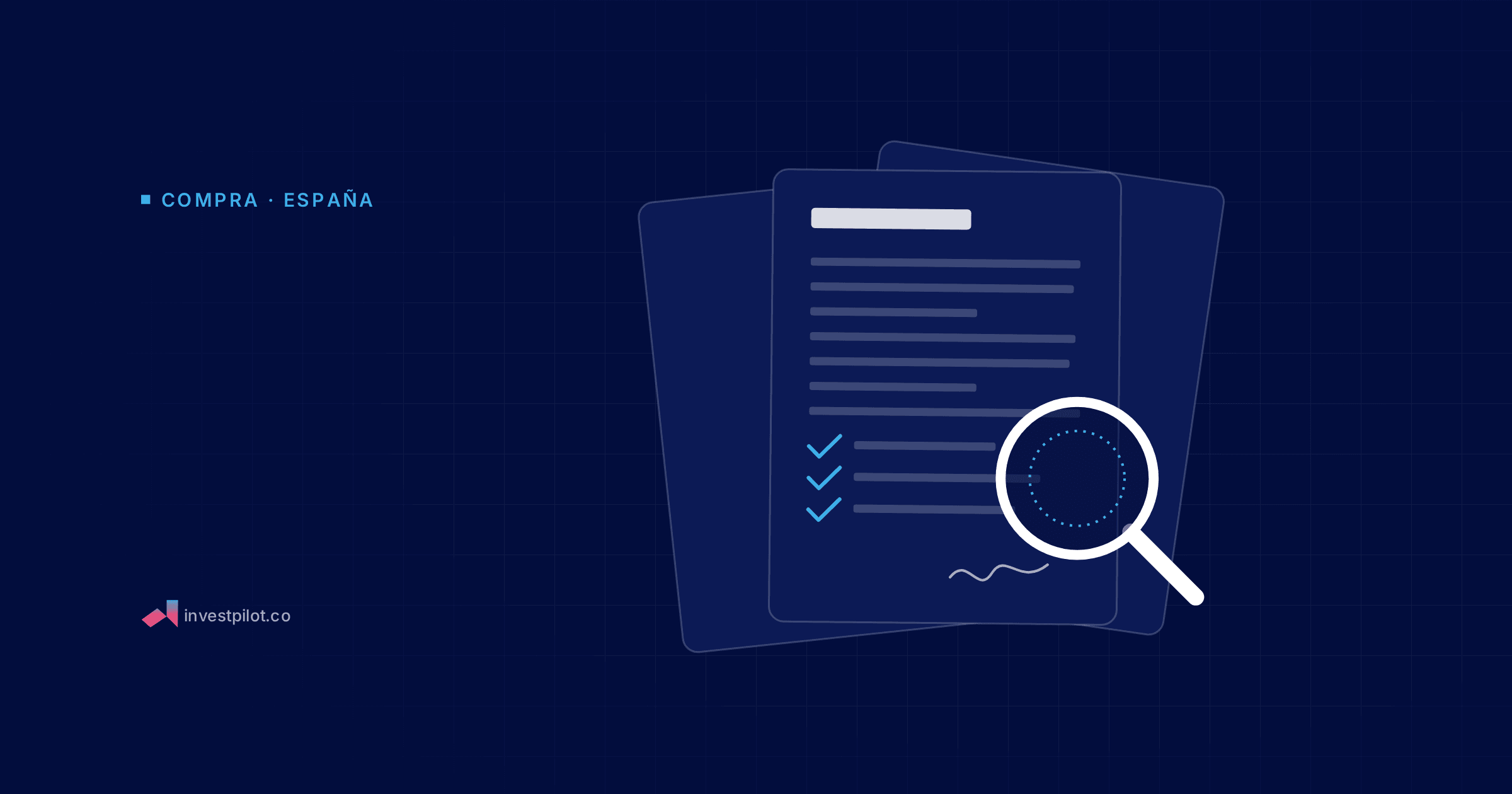 Documentos oficiales revisados con una lupa.